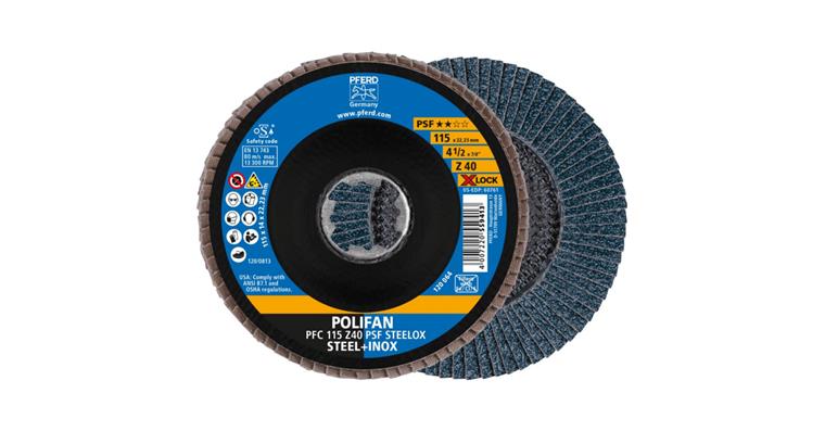 Fächerschleifscheibe POLIFAN PSF STEELOX  konisch PFC 115 mm Z40 X-LOCK