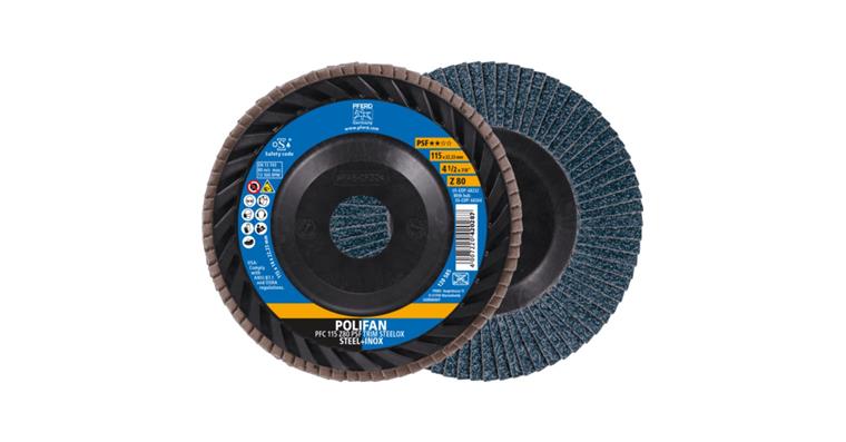 Fächerschleifscheibe POLIFAN PSF TRIM STEELOX konisch PFC 115x22,23 mm Z80