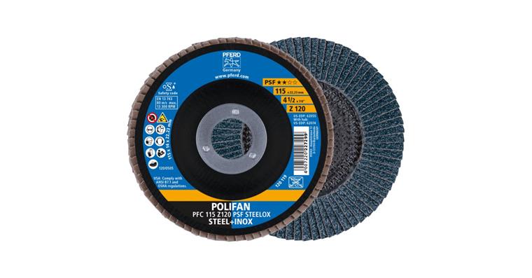 Fächerschleifscheibe POLIFAN PSF STEELOX konisch PFC 115x22,23 mm Z120