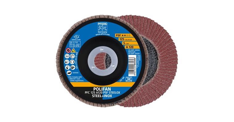 Fächerschleifscheibe POLIFAN PSF STEELOX konisch PFC 125x22,23 mm A120