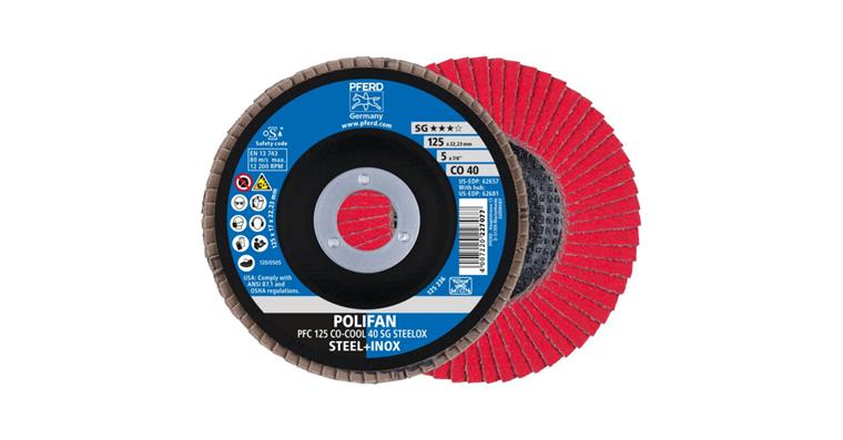 Fächerschleifscheibe POLIFAN CO-COOL SG STEELOX konisch PFC 125x22,23 mm K40