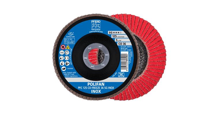 1043753301 Fächerschleifscheibe POLIFAN CO-FREEZE SG INOX konisch PFC 125x22,23 mm K36