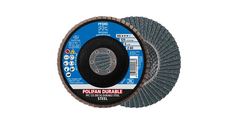 Fächerschleifscheibe POLIFAN POWER SG DURABLE STEEL konisch PFC 125 mm Z60