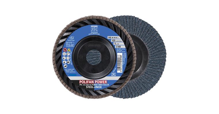 Fächerschleifscheibe POLIFAN POWER SG TRIM STEELOX konisch PFC 125x22,23 mm Z60