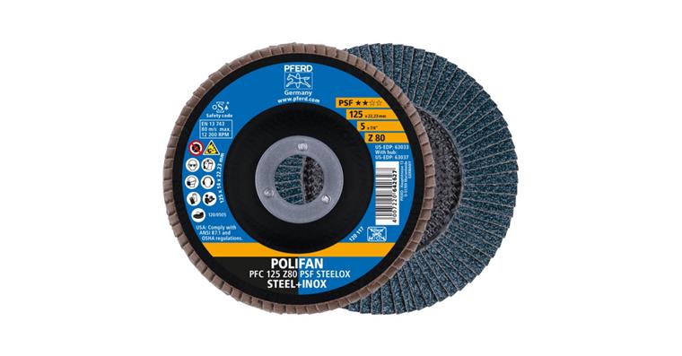 Fächerschleifscheibe POLIFAN PSF STEELOX konisch PFC 125x22,23 mm Z80