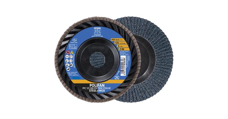 Fächerschleifscheibe POLIFAN PSF TRIM STEELOX konisch PFC 125x22,23 mm Z80