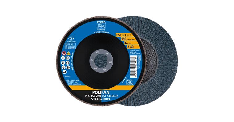 Fächerschleifscheibe POLIFAN PSF STEELOX konisch PFC 150x22,23 mm Z40