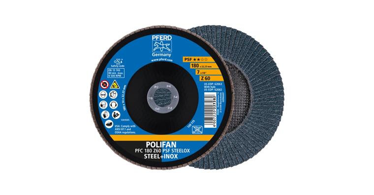 Fächerschleifscheibe POLIFAN PSF STEELOX konisch PFC 180x22,23 mm Z60