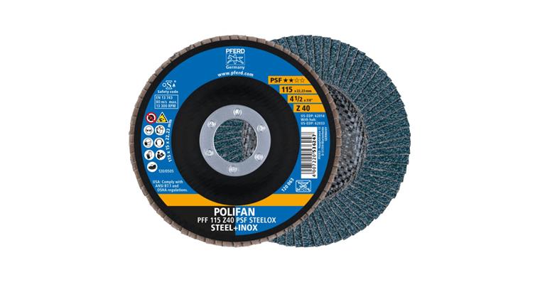 Fächerschleifscheibe POLIFAN PSF STEELOX flach PFF 115x22,23 mm Z40