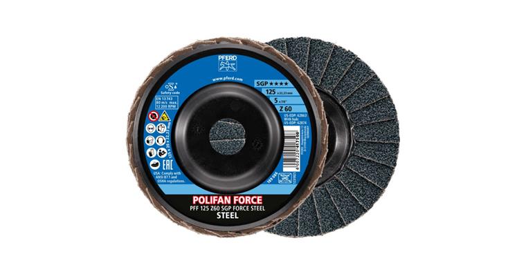 Fächerschleifscheibe POLIFAN FORCE SGP STEEL PFF 125x22,23 mm Z60