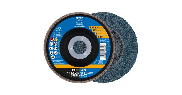Fächerschleifscheibe POLIFAN PSF STEELOX flach PFF 125x22,23 mm Z80