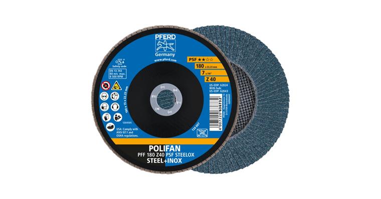 Fächerschleifscheibe POLIFAN PSF STEELOX flach PFF 180x22,23 mm Z40
