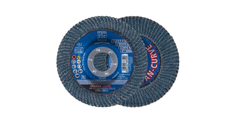 Fächerschleifscheibe POLIFAN CURVE SGP STEELOX PFR 115x22,23 mm Z40