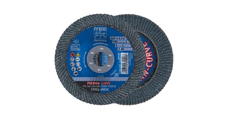 Fächerschleifscheibe POLIFAN CURVE SGP STEELOX PFR 150x22,23 mm Z40