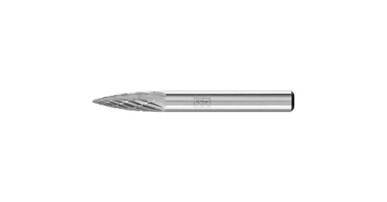 1044268104 TC bur ogival (SPG), shank dia. 6, serration 3 plus, head dia.xlength 6x18