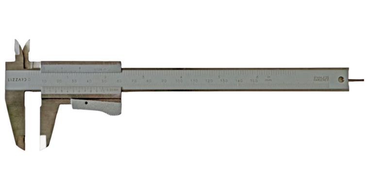 LIZZARD Messschieber 150mm/inch, Momentfeststellung, rund