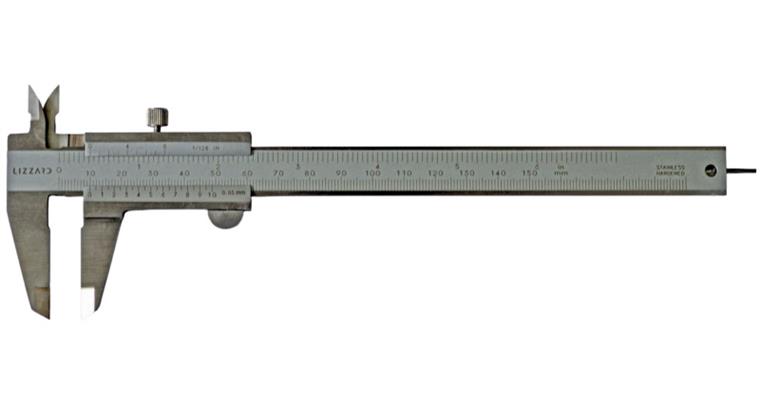 LIZZARD Messschieber 150mm/inch, Feststellschraube, rund