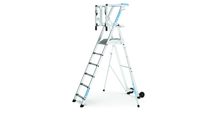 Plattformleiter ZAP Safemaster Max S 6 Stufen inkl. Plattform Arbeitshöhe 3,45 m