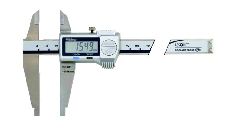 Digital-Werkstattmessschieber 0-200 mm IP67 mit Messerspitzen und Datenausgang