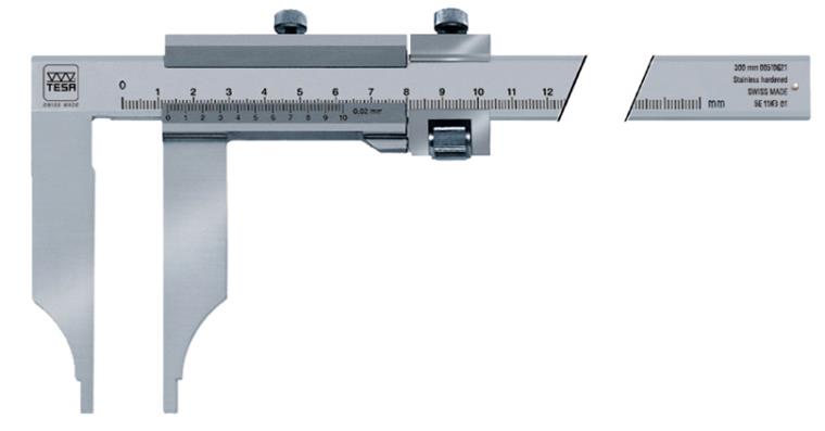 1031082101 Precision workshop callipers 0-200 mm with fine adjustment
