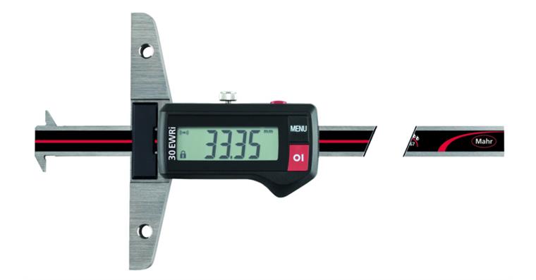Digitaler Tiefenmessschieber 0-300mm mit Doppelhaken, IP67, EWRi  kabellose DA