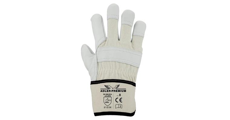 Rindvollleder-Handschuh Adler Premium Pack = 12 Paar Gr. 9