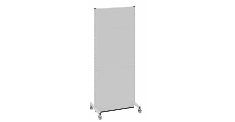 Mobile Akustiktrennwand Grundfeld BxTxH 1000 x 740 x 2500 mm RAL 7035