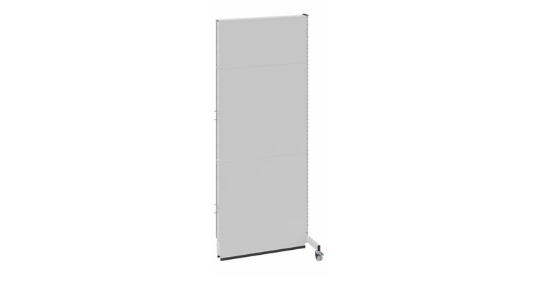 Mobile Akustiktrennwand Anbaufeld BxTxH 1000 x 740 x 2500 mm RAL 7035