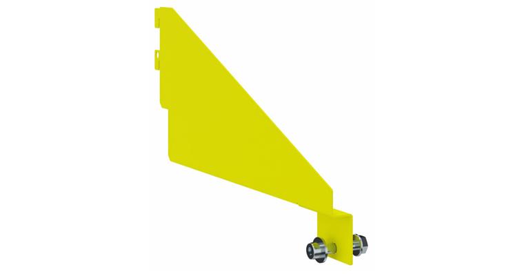 Warnblech für mobile Akustikwand BxTxH 514x32x105mm RAL 1023