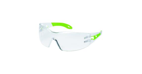 Schutzbrille pheos small, Rahmen weiß/lime, Scheibe klar
