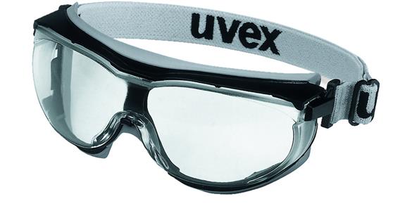 Full-vision goggles carbonvision black/grey lens clear anti-fog