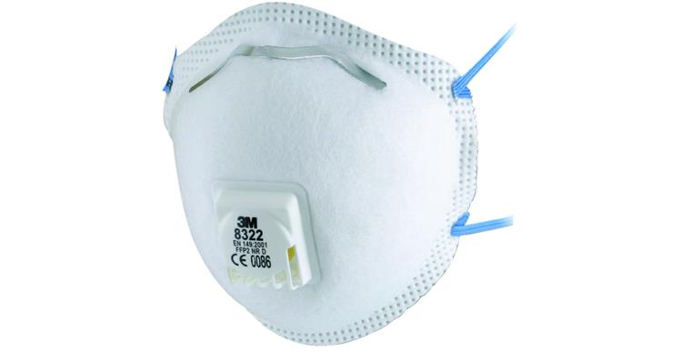 1093009251 Breathing mask FFP2 NR D with valve type 8322 pack = 10 pieces