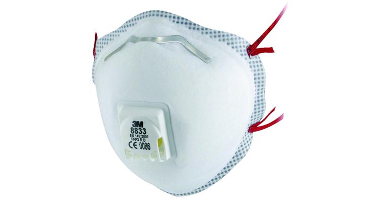 1093009252 Breathing mask FFP3 R D with valve type 8833 pack = 10 pieces