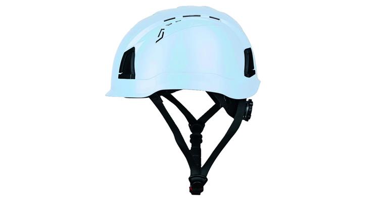 Hard hat Pro Cap D!Rock 30 mm Euro slot mount size 53-65 cm white