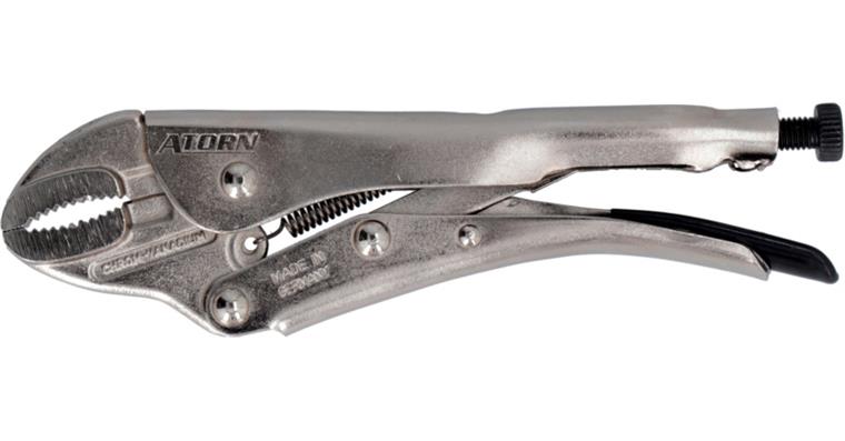ATORN Gripzange 180 mm mit Drahtabschneider, halbrunde Backen