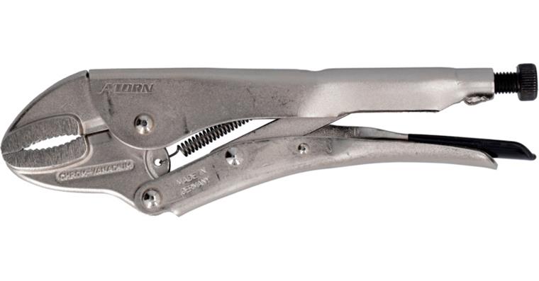 ATORN Gripzange 250 mm mit Drahtabschneider, halbrunde Backen